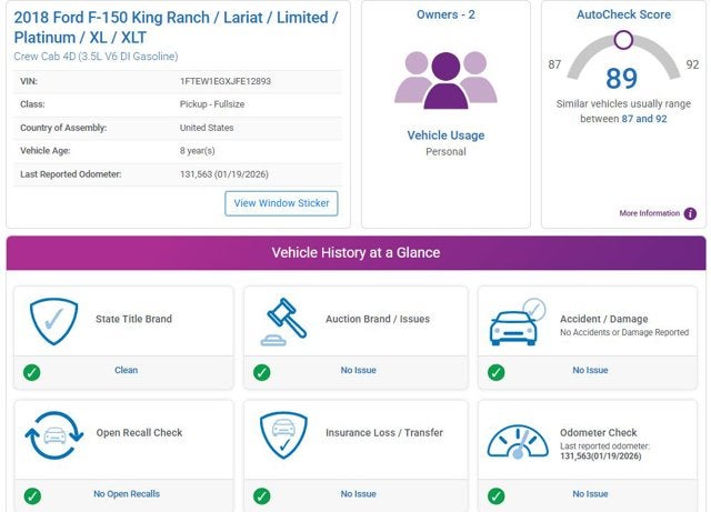 2018 Ford F-150 LARIAT