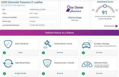 2020 Chevrolet Traverse LT Leather