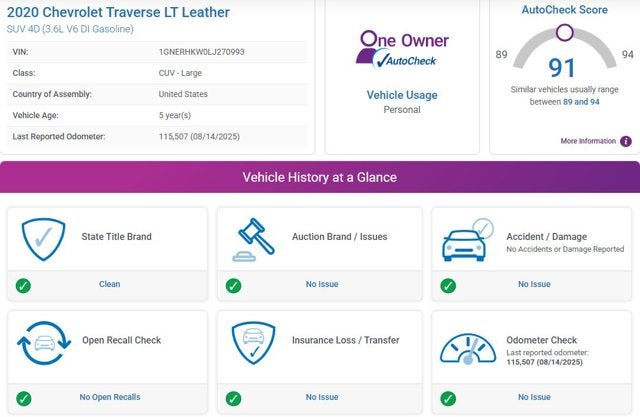2020 Chevrolet Traverse LT Leather