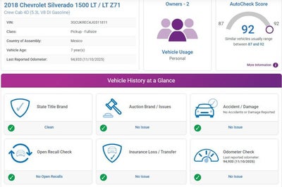 2018 Chevrolet Silverado 1500 LT