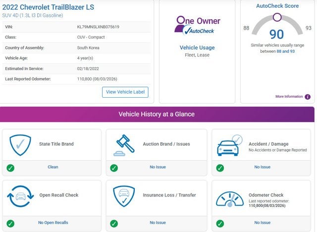 2022 Chevrolet Trailblazer LS