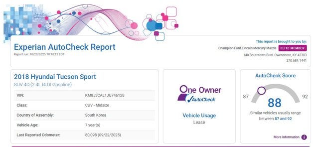 2018 Hyundai Tucson Sport